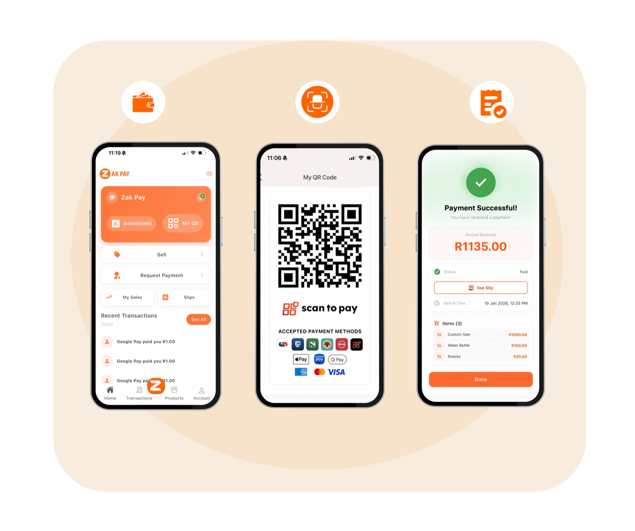 Zak Pay on mobile