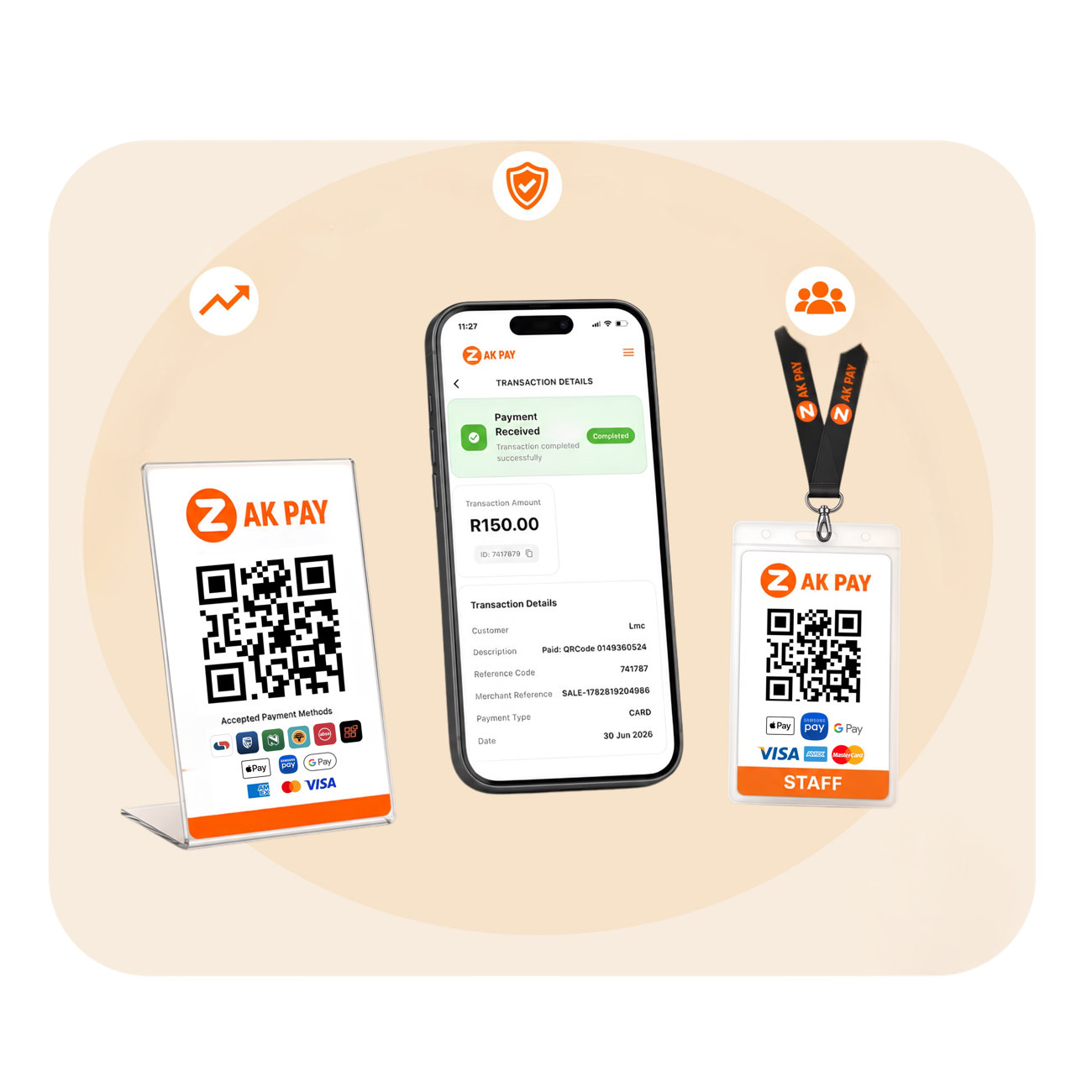 Zak Pay QR features